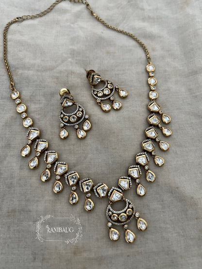 Vanisha Victorian Finish Polki Adorned Statement Festive Jewellery Set By Ranibaug | 2026