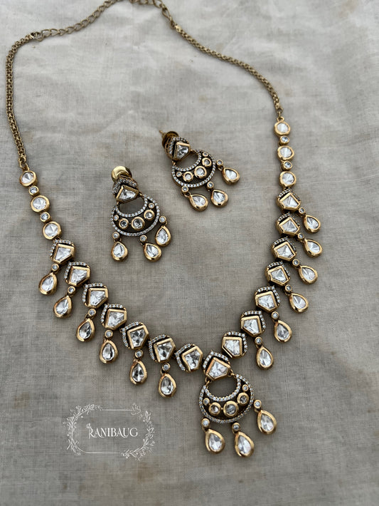 Vanisha Victorian Finish Polki Adorned Statement Festive Jewellery Set By Ranibaug | 2026