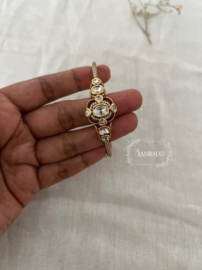 Vanita Designer Polki Gold Finish Festive Bracelet By Ranibaug