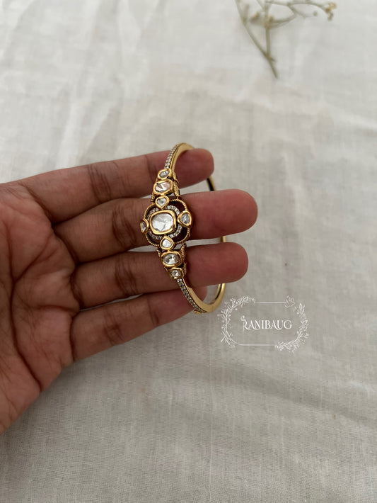 Vanita Designer Polki Gold Finish Festive Bracelet By Ranibaug