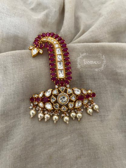 Vansh Antique Gold Tone Polki Studded Kalgi Jewelry Wedding  Abushan By Ranibaug