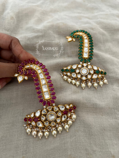 Vansh Antique Gold Tone Polki Studded Kalgi Jewelry Wedding  Abushan By Ranibaug