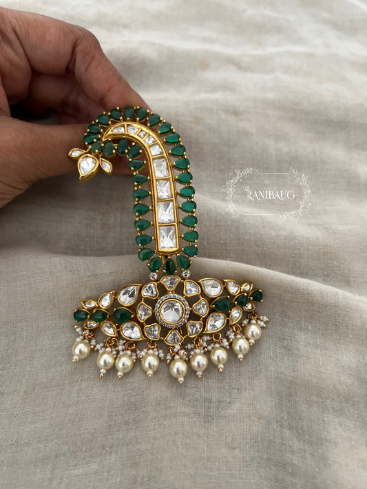 Vansh Antique Gold Tone Polki Studded Kalgi Jewelry Wedding  Abushan By Ranibaug