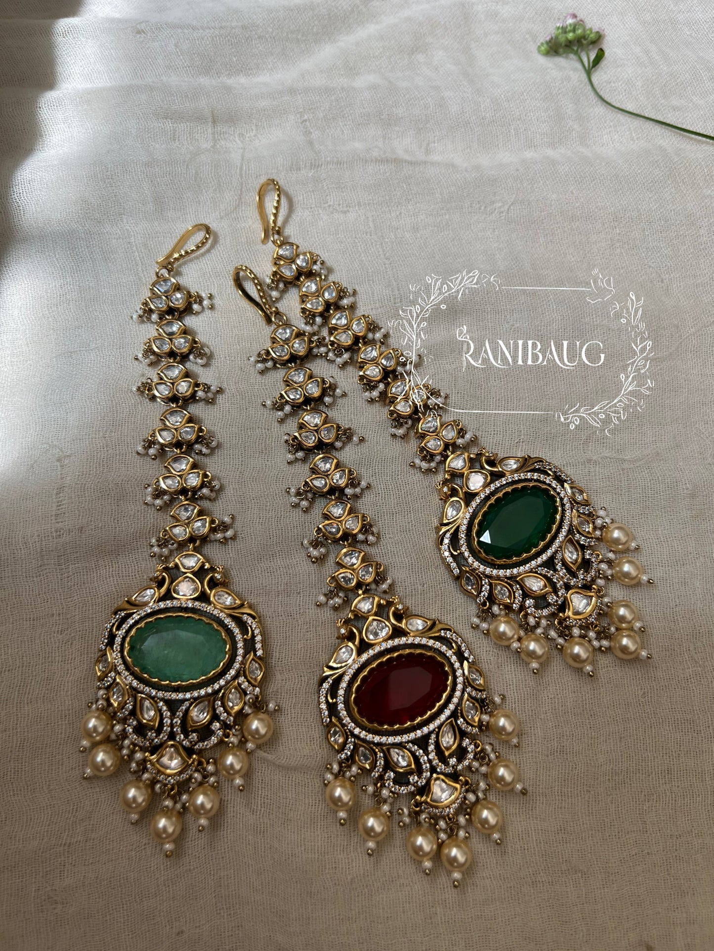 Vanshika Bold Victorian Maang Tikka By Ranibaug
