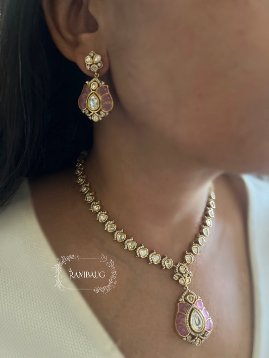 Vanshika Festive Latest Gold Plated Polki Necklace Pendant Set By Ranibaug | Diwali Wedding 2025