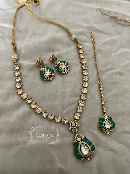 Vanshika Festive Latest Gold Plated Polki Necklace Pendant Set By Ranibaug | Diwali Wedding 2025