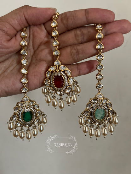 Vanya Trendy Polki Maang Tikka Jewellery For Sangeet By Ranibaug