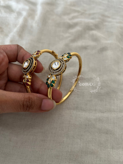 Vritika Polki Kundan Gold Bracelet India By Ranibaug | India Cuff Bracelet