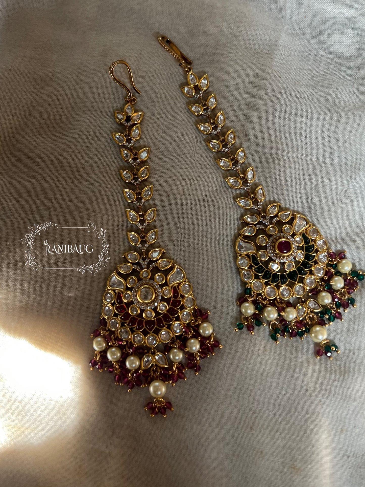 Vrushti Designer Traditional Maang Tikka Jewellery For Wedding By Ranibaug