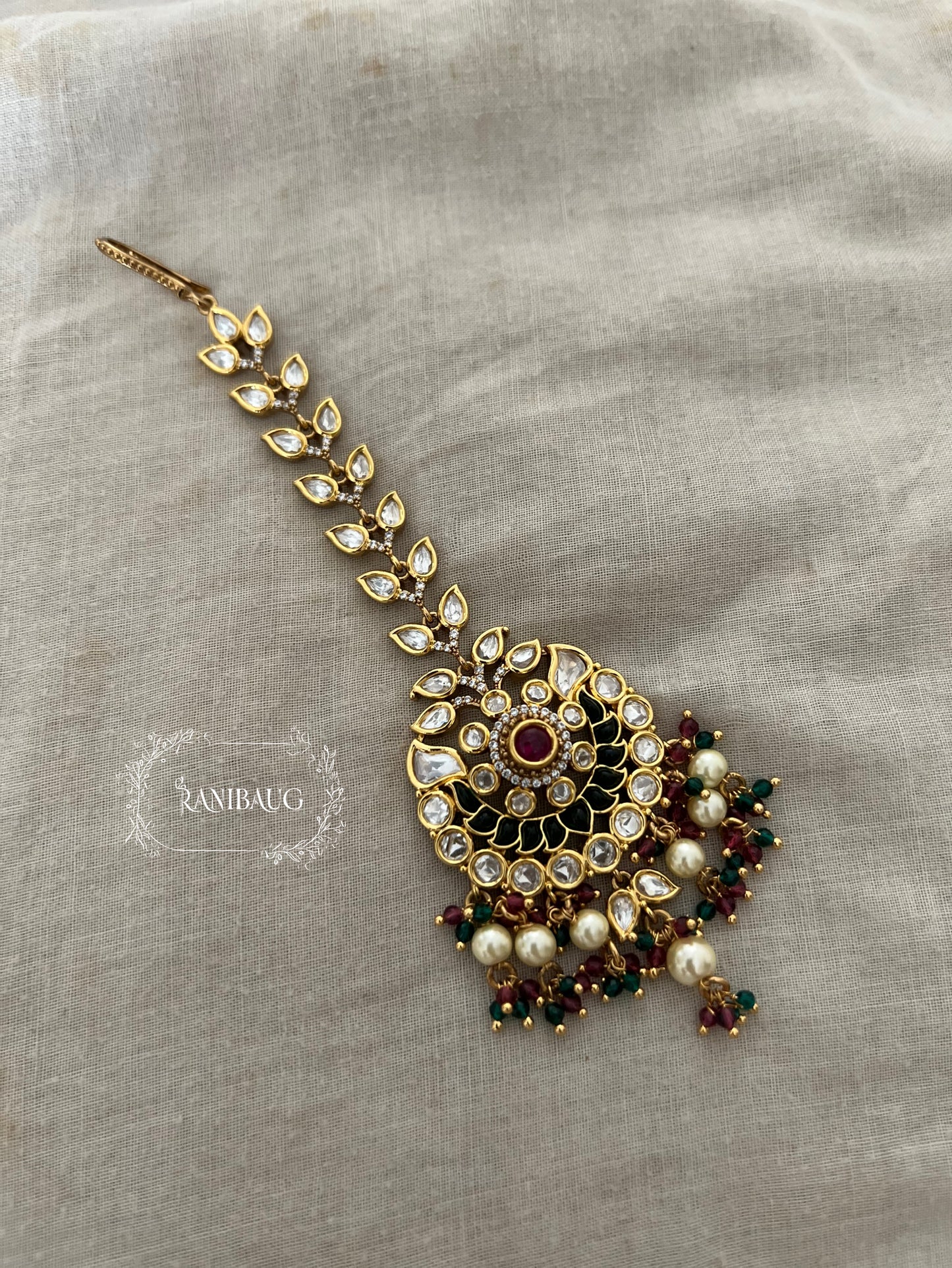 Vrushti Designer Traditional Maang Tikka Jewellery For Wedding By Ranibaug