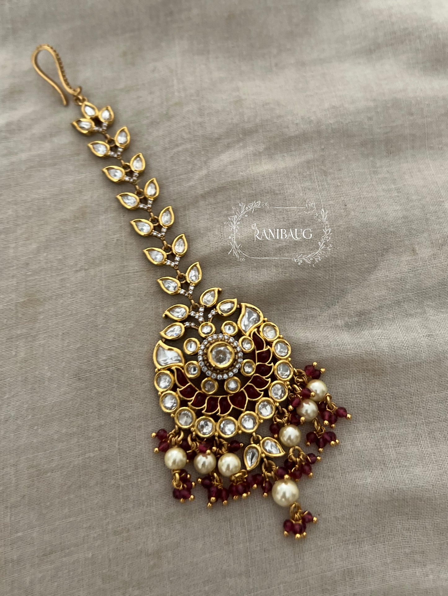 Vrushti Designer Traditional Maang Tikka Jewellery For Wedding By Ranibaug