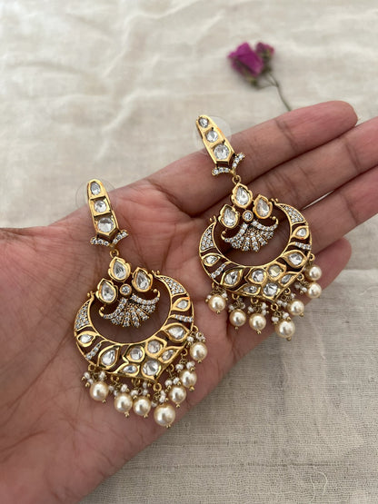 Ranibaug Shringar Polki Gold Earrings Dangler