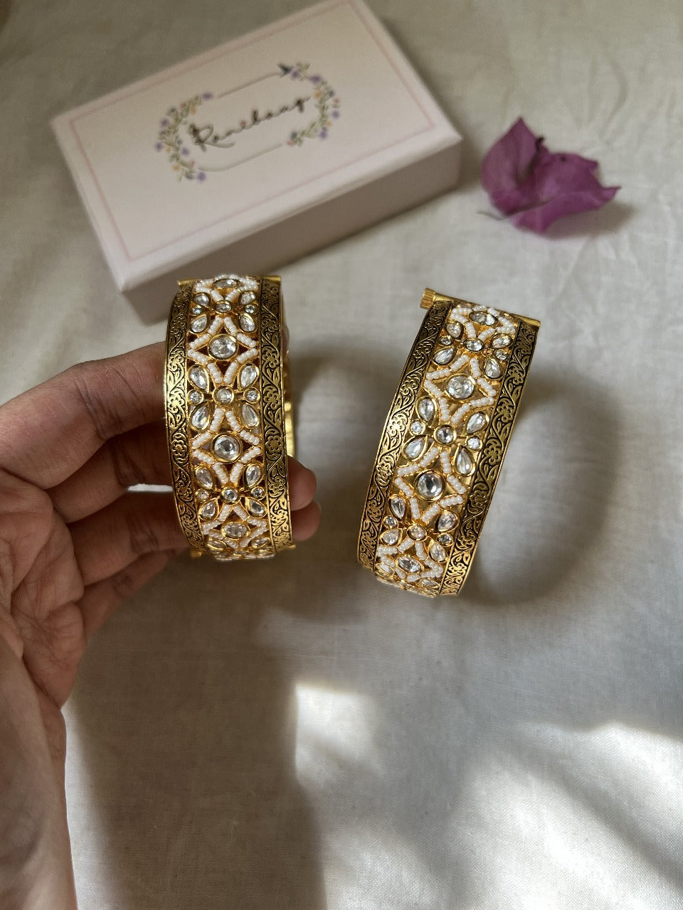 Krisha Latest Unique Kundan Bangle Designs By Ranibaug