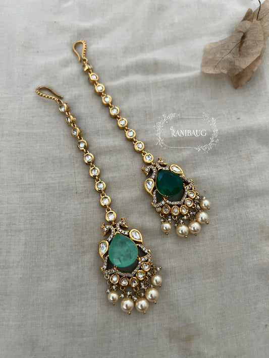 Yashika Peacock Diamond Maang Tikka For Women