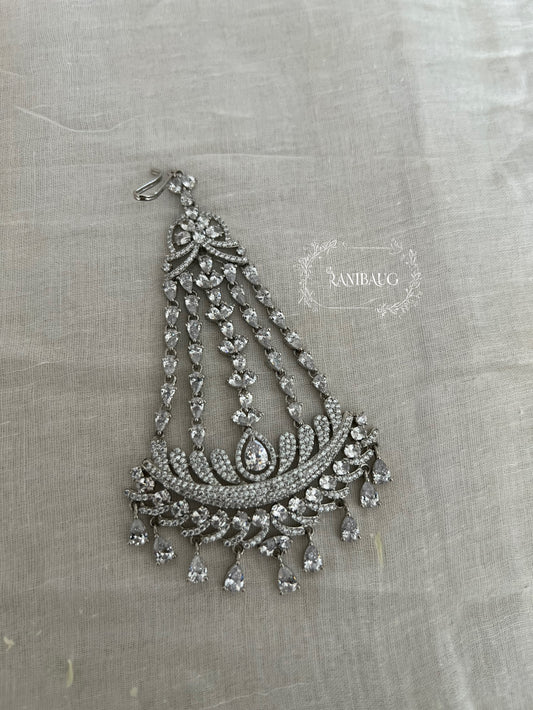 Zainab Silver Tone Minimal Diamond Passa By Ranibaug
